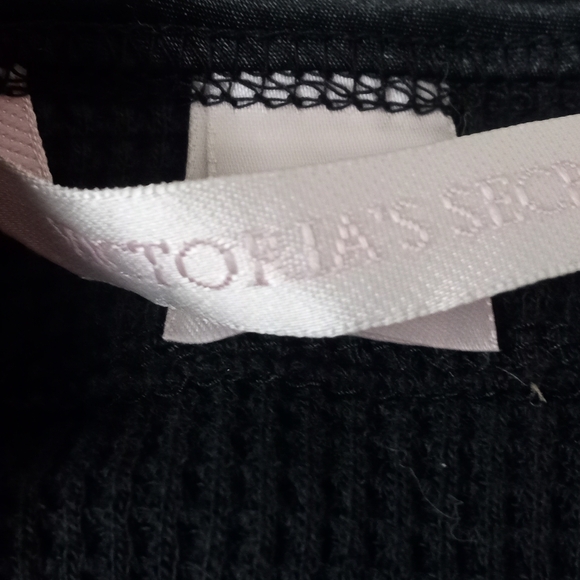 Victoria's Secret Dark Grey Thermal Cardigan Sweater w/ Bell Sleeves-Size: Large - Picture 3 of 10